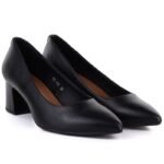 Womens black Sergio Leone PB413 pointed toe pumps - Image 3