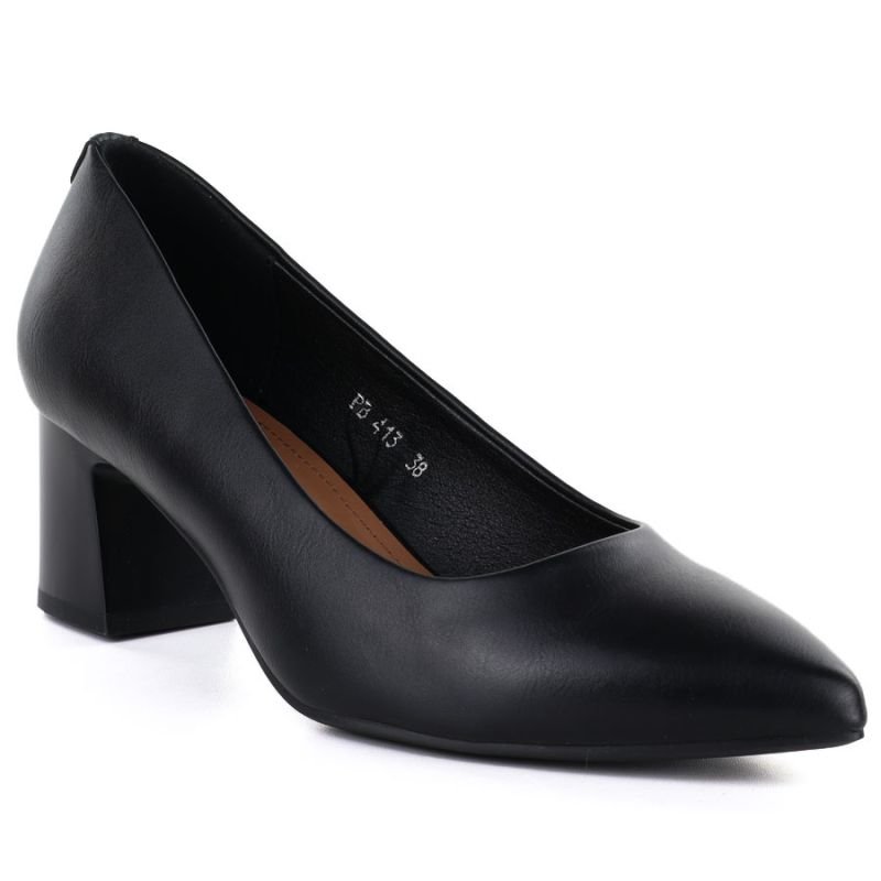 lupin-wear-ca-women-s-black-sergio-leone-pb413-pointed-toe-pumps-2618758 Womens black Sergio Leone PB413 pointed toe pumps - Image 1