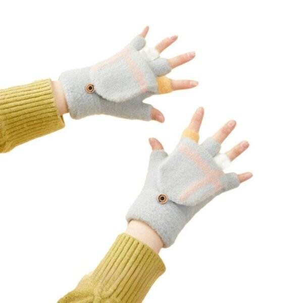 Womens/childrens winter phone gloves - gray