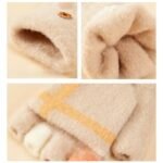 Womens/childrens winter telephone gloves - blue - Image 2