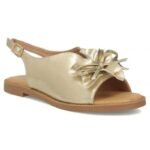 Womens gold flower sandals Filippo DS7891