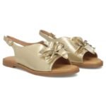 Womens gold flower sandals Filippo DS7891 - Image 4