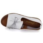 Womens leather open-toe shoes, white, Cambell 19388 - Image 2
