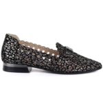 Womens leather openwork shoes, black, Cambell 35307 - Image 2