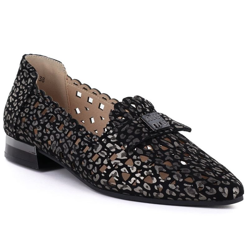 lupin-wear-ca-women-s-leather-openwork-shoes-black-cambell-35307-2618751 Womens leather openwork shoes, black, Cambell 35307 - Image 1