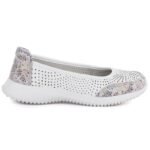 Womens leather openwork shoes, white, S.Barski 7036 - Image 2