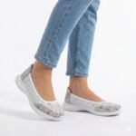 Womens leather openwork shoes, white, S.Barski 7036 - Image 5