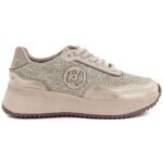 Womens leather sneakers with gold braid Gino Fabiani OL39-5 GOLD - Image 2