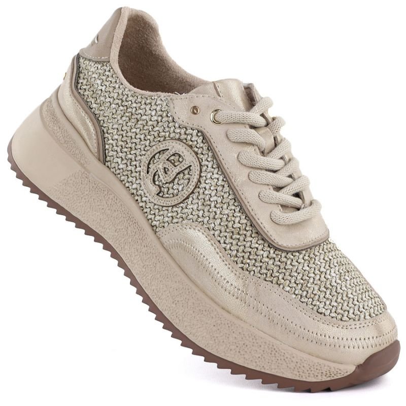lupin-wear-ca-women-s-leather-sneakers-with-gold-braid-gino-fabiani-ol39-5-gold-2285842 Womens leather sneakers with gold braid Gino Fabiani OL39-5 GOLD - Image 1