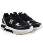 Womens leather sports shoes black Kobbo 100102 - Image 4