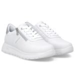 Womens leather sports shoes white Remonte Rieker D2V03-80 - Image 2
