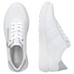 Womens leather sports shoes white Remonte Rieker D2V03-80 - Image 3