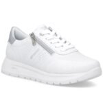 Womens leather sports shoes white Remonte Rieker D2V03-80