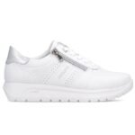 Womens leather sports shoes white Remonte Rieker D2V03-80 - Image 4