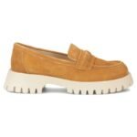 Womens leather suede brogues, camel, Filippo DP7554 - Image 2