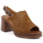 Womens leather suede high-heeled sandals Vinceza 26-39995