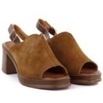 Womens leather suede high-heeled sandals Vinceza 26-39995 - Image 4