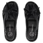 Womens leather wedge sandals, black, Filippo DS6965 - Image 5
