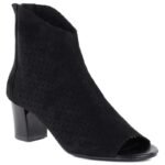Womens open-toe ankle boots, black, M.Daszyński MR1954-23