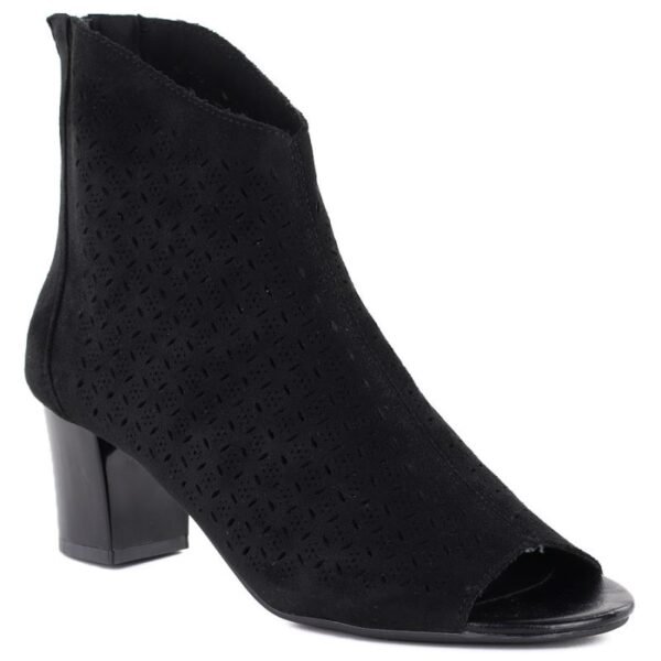 Womens open-toe ankle boots, black, M.Daszyński MR1954-23