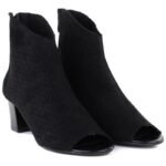 Womens open-toe ankle boots, black, M.Daszyński MR1954-23 - Image 4
