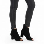 Womens open-toe ankle boots, black, M.Daszyński MR1954-23 - Image 5