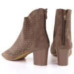 Womens open-toe brown ankle boots M.Daszyński MR1954-23 - Image 4