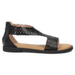 Womens openwork black sandals Filippo DS7889 - Image 2