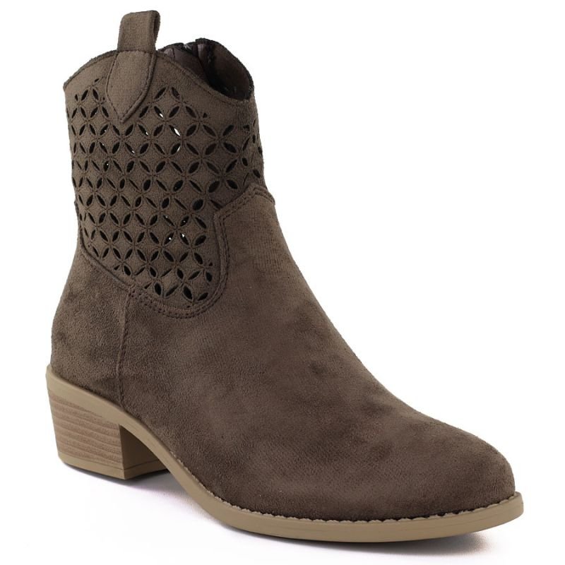 lupin-wear-ca-women-s-openwork-brown-cowboy-boots-jezzi-rmr2353-16-2064346 Womens openwork brown cowboy boots Jezzi RMR2353-16 - Image 1