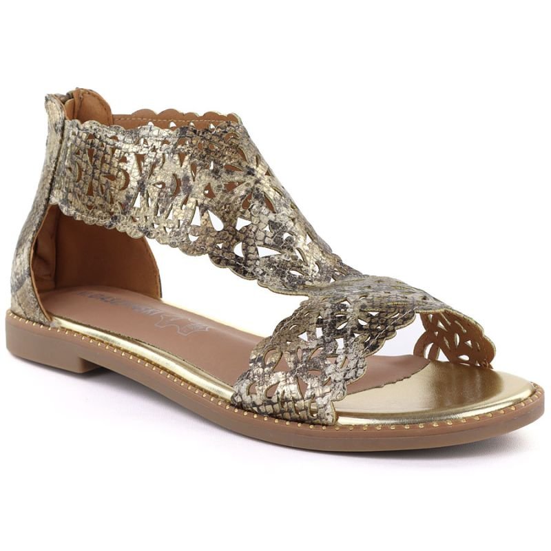 lupin-wear-ca-women-s-openwork-snakeskin-gold-sandals-m-daszy-ski-mr24148-2-2405354 Womens openwork snakeskin gold sandals M.Daszyński MR24148-2 - Image 1
