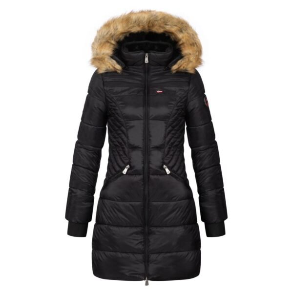 Womens PARKA Geographical Norway ABEILLE BLACK DISTRI LADY 2601-9 DBC BLACK (WY4579F/GN-NOIR)