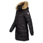 Womens PARKA Geographical Norway ABEILLE BLACK DISTRI LADY 2601-9 DBC BLACK (WY4579F/GN-NOIR) - Image 5