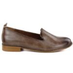 Womens patent leather shoes, beige, Potocki 19337 - Image 2