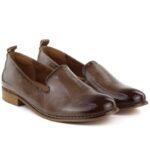 Womens patent leather shoes, beige, Potocki 19337 - Image 4