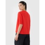 Womens regular waffle knit T-shirt 4F 4FRSS25TTSHF2651-62S - Image 2