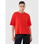 Womens regular waffle knit T-shirt 4F 4FRSS25TTSHF2651-62S