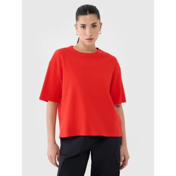 Womens regular waffle knit T-shirt 4F 4FRSS25TTSHF2651-62S