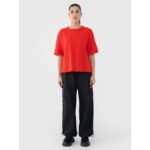 Womens regular waffle knit T-shirt 4F 4FRSS25TTSHF2651-62S - Image 4