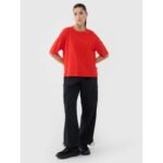 Womens regular waffle knit T-shirt 4F 4FRSS25TTSHF2651-62S - Image 5