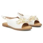 Womens sandals with beads, white, Filippo DS7900 - Image 4