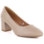 Womens Sergio Leone PB404 coffee block heel pumps - Image 2