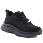 Womens sneakers with mesh and rhinestones black Goe TT2N4041