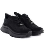 Womens sneakers with mesh and rhinestones black Goe TT2N4041 - Image 4