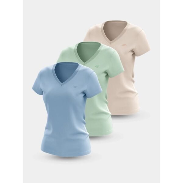 Womens T-shirt (SET OF 3 T-SHIRTS) 4F 4FWSS25TTSHF3098-90S