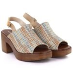 Womens wicker heeled sandals M.Daszyński MR23126-7 - Image 3