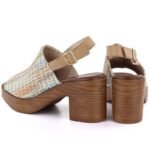 Womens wicker heeled sandals M.Daszyński MR23126-7 - Image 4
