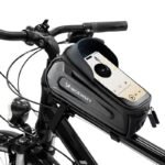 Wozinsky bicycle bag for the frame, armored, with a phone pocket, 1.7 l - black