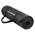 Wozinsky exercise mat 181 x 63 x 0.9 cm thick gymnastic yoga mat black - Image 2