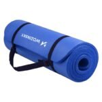 Wozinsky exercise mat 181 x 63 x 0.9 cm thick gymnastic yoga mat blue - Image 2