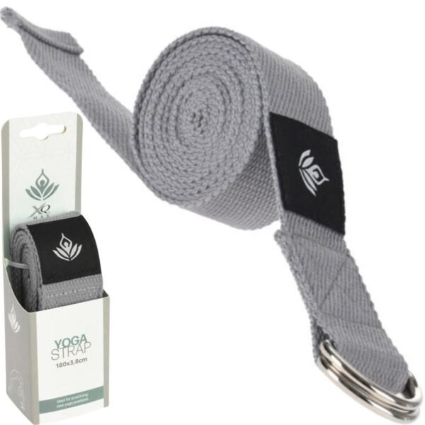 XQMAX YOGA EXERCISE STRAP GRAY